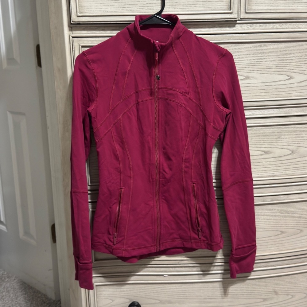 Lululemon Define Jacket Luon Full Zip Berry Pink Size 6